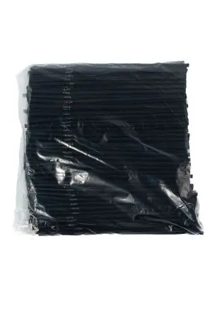 Одноразовая продукция: Трубочки для коктейля 5х210мм с гофрированным изгибом черные /пач.=250 шт.