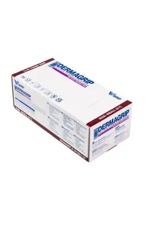 Перчатки: латексные Dermagrip High Risk S неопудренные нестерильные синие /пач.=50 шт.