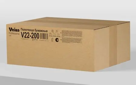 Вик: Полотенца бумажные V 2сл 200л 21х21,6см белые СЫКТЫВКАР Lite