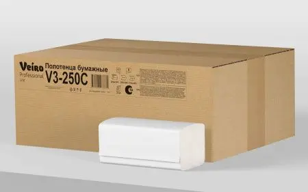 Вик: Полотенца бумажные V 1сл 250л 21х23 белые СЫКТЫВКАР Lite