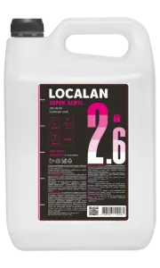 Localan: Super Acryl 2.6 5л для чистки акриловых поверхностей от налёта ,слабокислотное