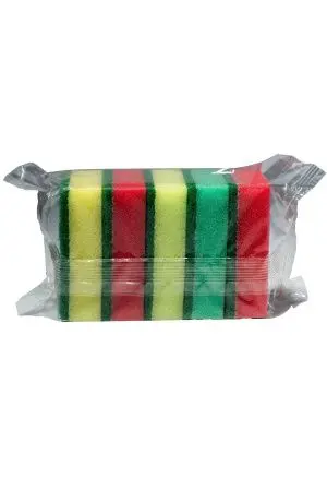 Губки,скрабы: для посуды ПЯТЕРКА 8.5х5.5х2.5 /пач.=5 шт.