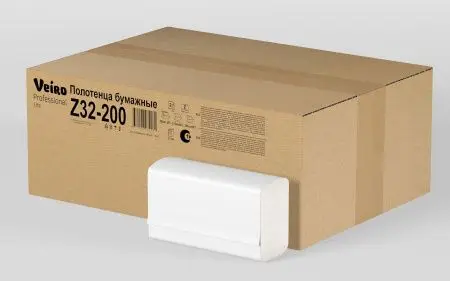Вик: Полотенца бумажные Z 2сл 200л 22,5х21,3см 100% целлюлоза белые СЫКТЫВКАР Lite
