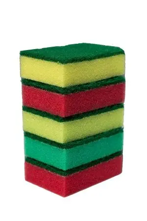 Губки,скрабы: для посуды ПЯТЕРКА 8.5х5.5х2.5 /пач.=5 шт.