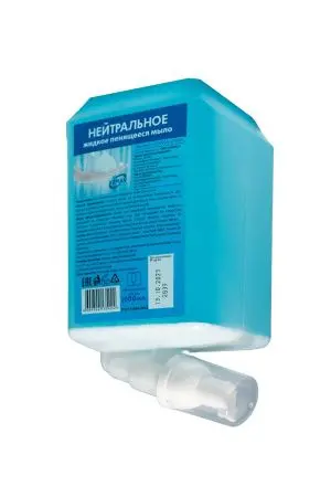 Кеман: Мыло жидкое пенящееся 1000 мл нейтральное в картридже бирюзовое