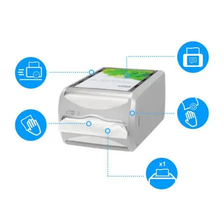 Tork: Диспенсер N4 Interfold для салфеток серый для линии раздачи на 400шт