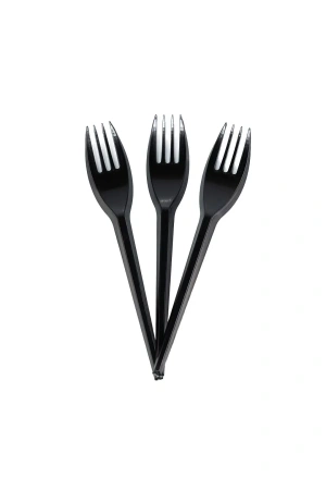 Одноразовая продукция: Вилка столовая 165мм черная /пач.=100 шт.