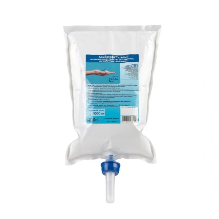 Кеман: Гель АЛЬБАСОФТ 1000мл антисептический бесспиртовой в картридже S1 бесцветный