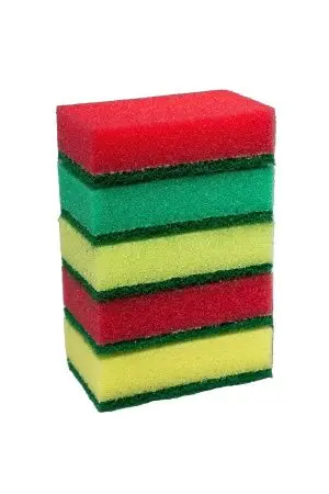 Губки,скрабы: для посуды ПЯТЕРКА 8.5х5.5х2.5 /пач.=5 шт.