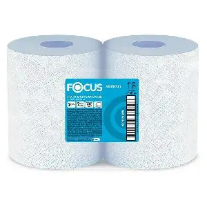 Хаят: Полотенца протирочные 2сл 350м/24 ФОКУС Джамбо белые с цветным тиснением