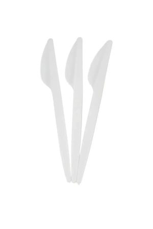 Одноразовая продукция: Нож столовый 165мм белый /пач.=100 шт.