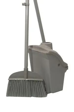 Вик: Совок-контейнер с крышкой + щетка серый MRY