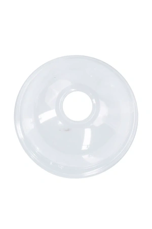 Одноразовая продукция: Крышка к стакану d= 95 мм купольная с отверстием ПЭТ прозрачная Скандипакк /пач.=80 шт.
