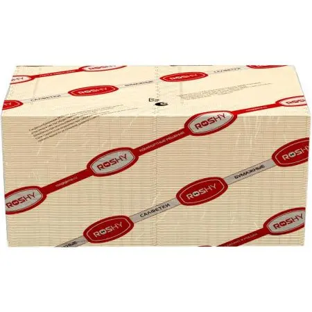 Бумажные салфетки: столовые 1сл 250листов 33х33 Сыктывкар ROSHY шампань