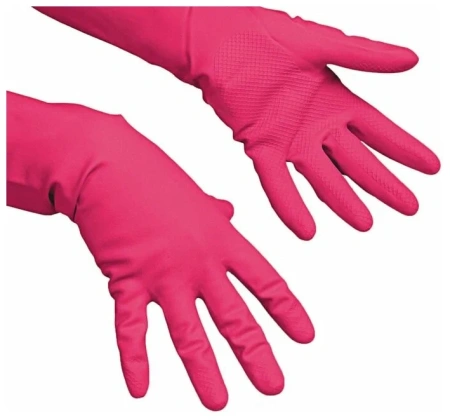 Vileda: Перчатки многоцелевые S красный резиновые