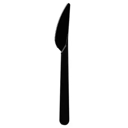 Одноразовая продукция: Нож столовый 180мм черный /пач.=50 шт.