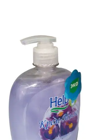 Мыло жидкое: ХЭЛП 500г крем-мыло с антибактериальным эффектом ФИАЛКА с дозатором