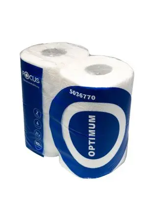 Бумага туалетная: 2сл 22м целлюлоза цвет белый ХАЯТ ФОКУС Оптимум /пач.=4 шт.