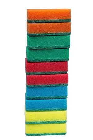 Губки,скрабы: для посуды VCLEAN Макси 8.5х6х2.5 поролон+абразив /пач.=10 шт.