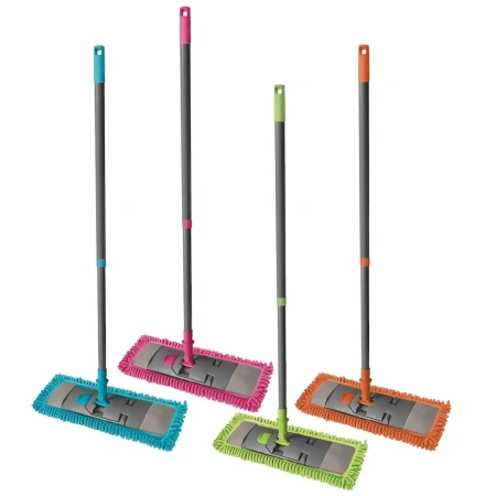 Хозяйственный инвентарь: Швабра YORK Сальса с плоским МОПом микрофибра , телескопический черенок 130 см, еврорезьба
