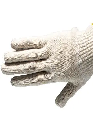 Перчатки: х/б вязаные с ПВХ 5-ти ниточные Люкс-Волна /шт.=2