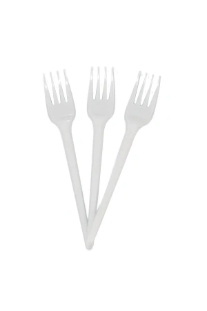 Одноразовая продукция: Вилка столовая 165мм белая /пач.=100 шт.