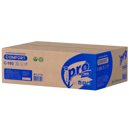 Вик: Полотенца бумажные V 1сл 250л 21х22см 100% целлюлоза 33г белые PROtissue