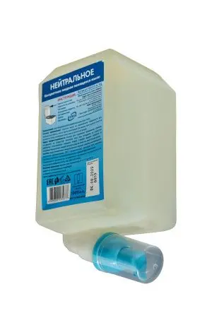 Кеман: Мыло жидкое пенящееся 1000 мл нейтральное в картридже бесцветное без отдушки