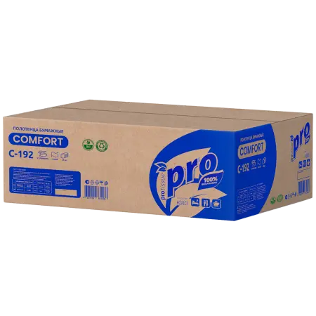 Вик: Полотенца бумажные V 1сл 250л 21х22см 100% целлюлоза 25г белые PROtissue