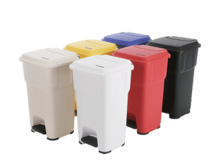 Vileda: Гера контейнер 85л с педалью и крышкой, черный