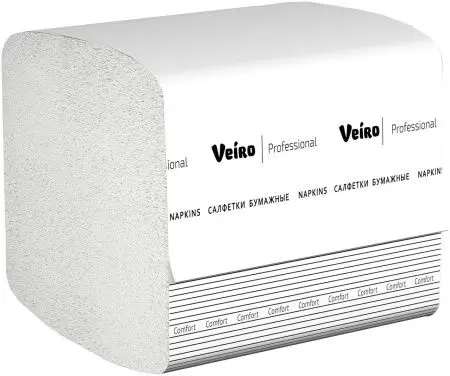 VEIRO: Салфетки бумажные V 2сл 220л 16,2х21,0см белые