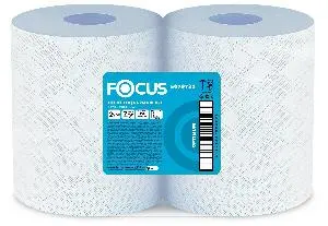 Хаят: Полотенца протирочные 2сл 350м/33 ФОКУС Джамбо белые с цветным тиснением