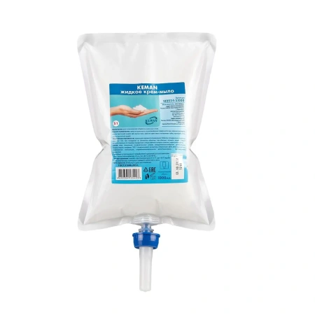 Кеман: Крем-мыло жидкое 1000мл в картридже перламутровое