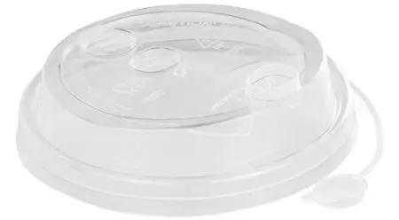 Одноразовая продукция: Крышка к стакану бумажному d=80мм с питейником прозрачная /пач.=50 шт.