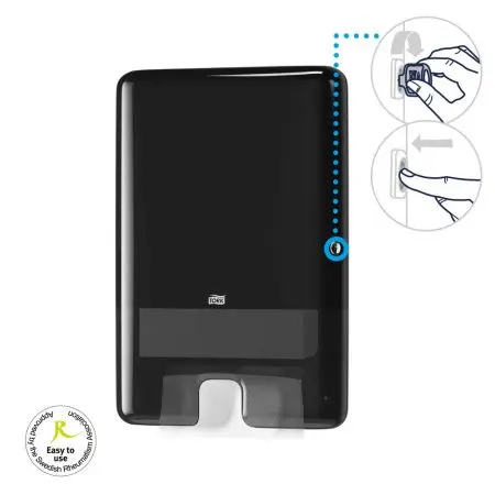 Tork: Диспенсер H2 Elevation Multifold для полотенец в пачках черный