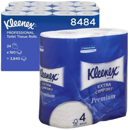 Kimberly-Clark: Бумага туалетная Клинекс 4сл 19м белая /пач.=4 шт.