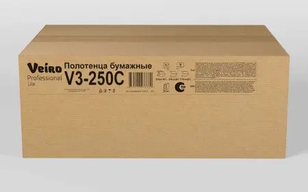 Вик: Полотенца бумажные V 1сл 250л 21х23 белые СЫКТЫВКАР Lite