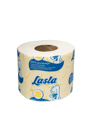 Бумага туалетная: 1сл 54м целлюлоза цвет белый Ласла Классик