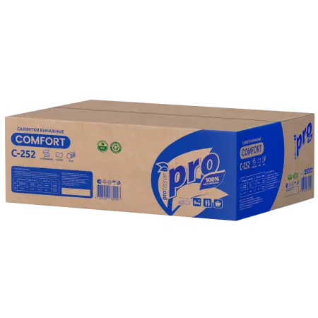 Вик: Салфетки бумажные V 1сл 200л 16х21см с тиснением PROtissue