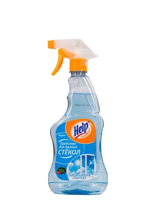 Чистящее средство: ХЭЛП 500мл для стекол (триггер) с нашат. спиртом
