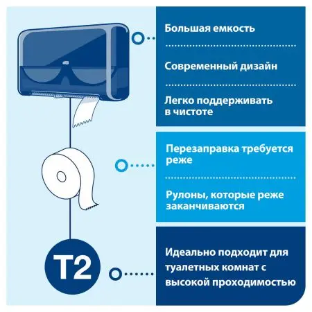 ТОРК: Tellus Бумага туалетная T2 Комфорт 2сл 170м/9,2 белая