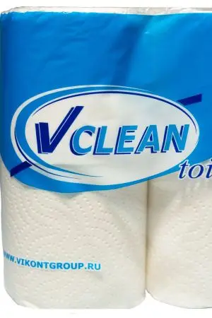 Бумага туалетная: 2сл 50м целлюлоза цвет белый Виклин /пач.=4 шт.