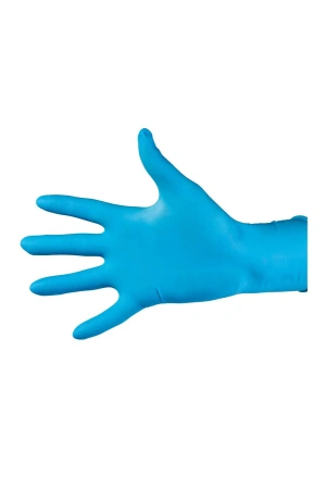 Перчатки: латексные Dermagrip High Risk S неопудренные нестерильные синие /пач.=50 шт.