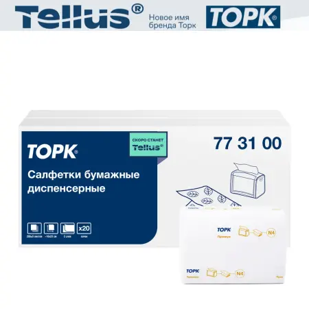 Tork: Салфетки *N4 Premium 2сл 200л диспенсерные белые