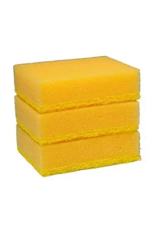 Губки,скрабы: для посуды Чисто Солнышко 95х70х27мм поролон+абразив /пач.=3 шт.