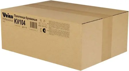 VEIRO: Полотенца бумажные V 1сл 250л 21х21,6см Basic натуральный