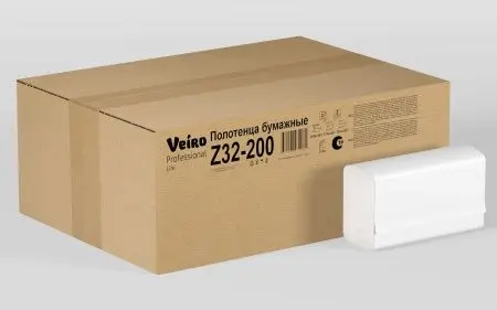 Вик: Полотенца бумажные Z 2сл 200л 22,5х21,3см 100% целлюлоза белые СЫКТЫВКАР Lite