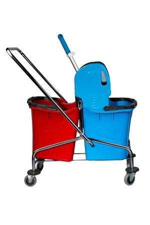 Вик: Тележка 2х25л пластик + отжим