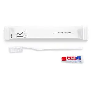 Grass: Набор зубной Рум (зубная щетка 18 см, зубная паста в тюбике 3г) в флоу-паке