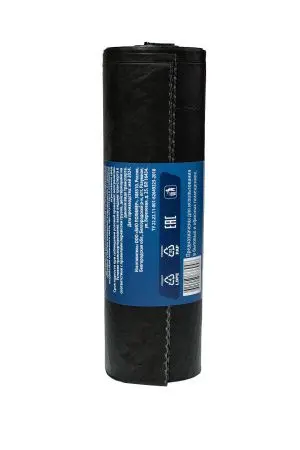Мешки для мусора: 160л 90х110 ПВД VCLEAN черные 60г /рул.=10 шт.